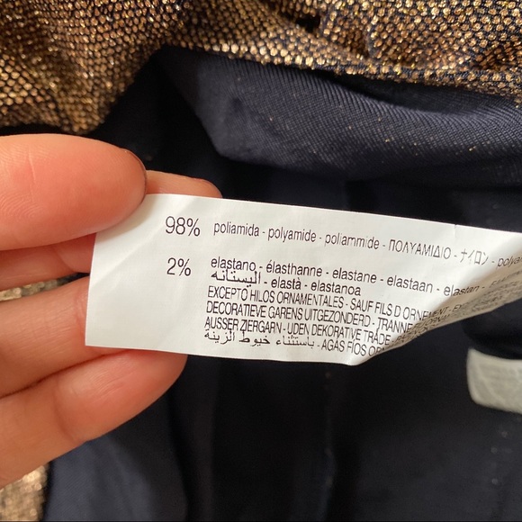 🥂 ZARA COPPER SHIMMERING HIGH WAIST SLIT RUCHED MIDI SKIRT! - Picture 10 of 13